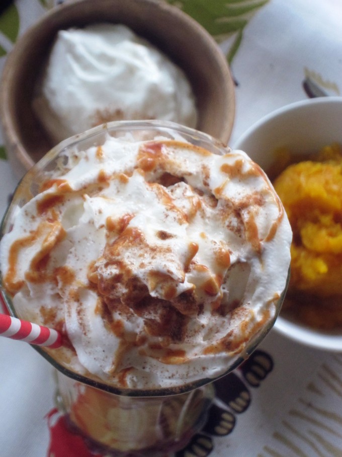 Pumpkin Pie Smoothie with Goat’s Milk Caramel and Icelandic Skyr