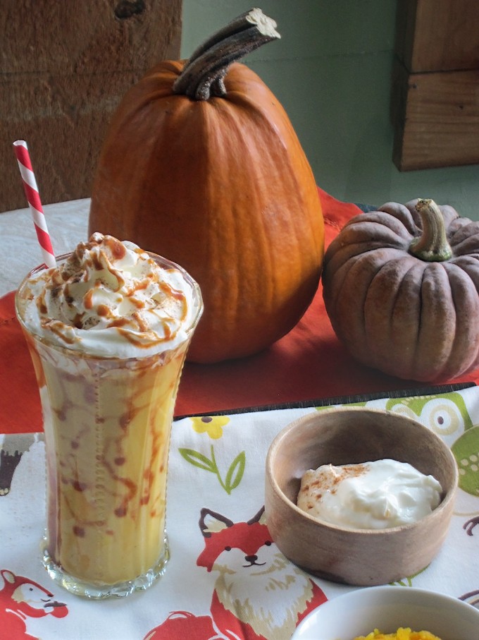 Pumpkin Pie Smoothie with Goat’s Milk Caramel and Icelandic Skyr