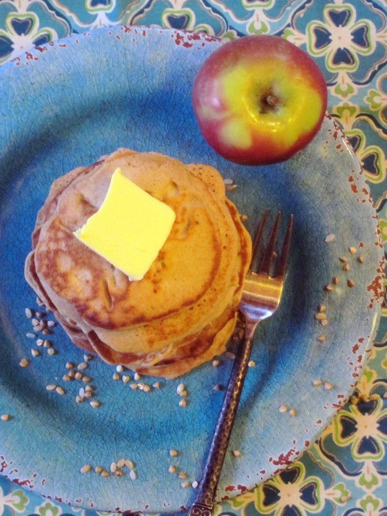 Buckwheat & Yogurt Pancakes with Apples