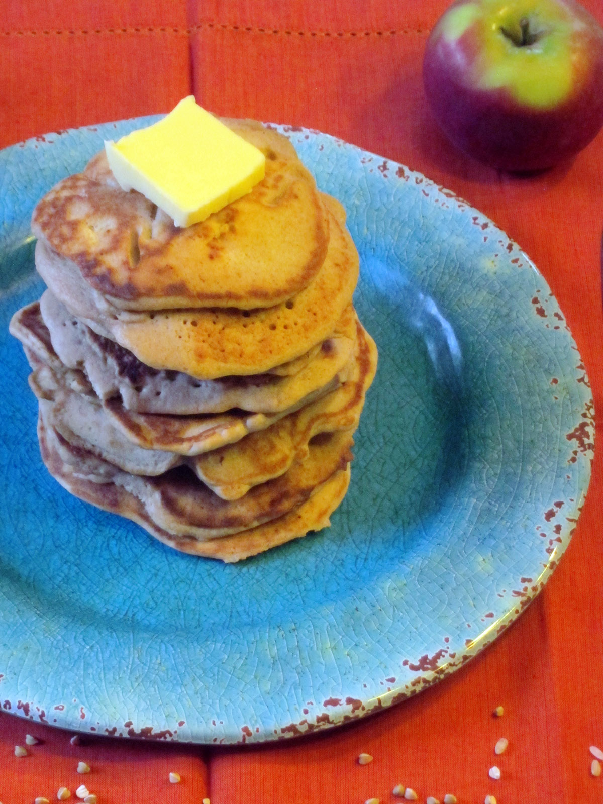 Buckwheat & Yogurt Pancakes with Apples (Gluten Free)